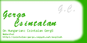 gergo csintalan business card